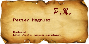 Petter Magnusz névjegykártya